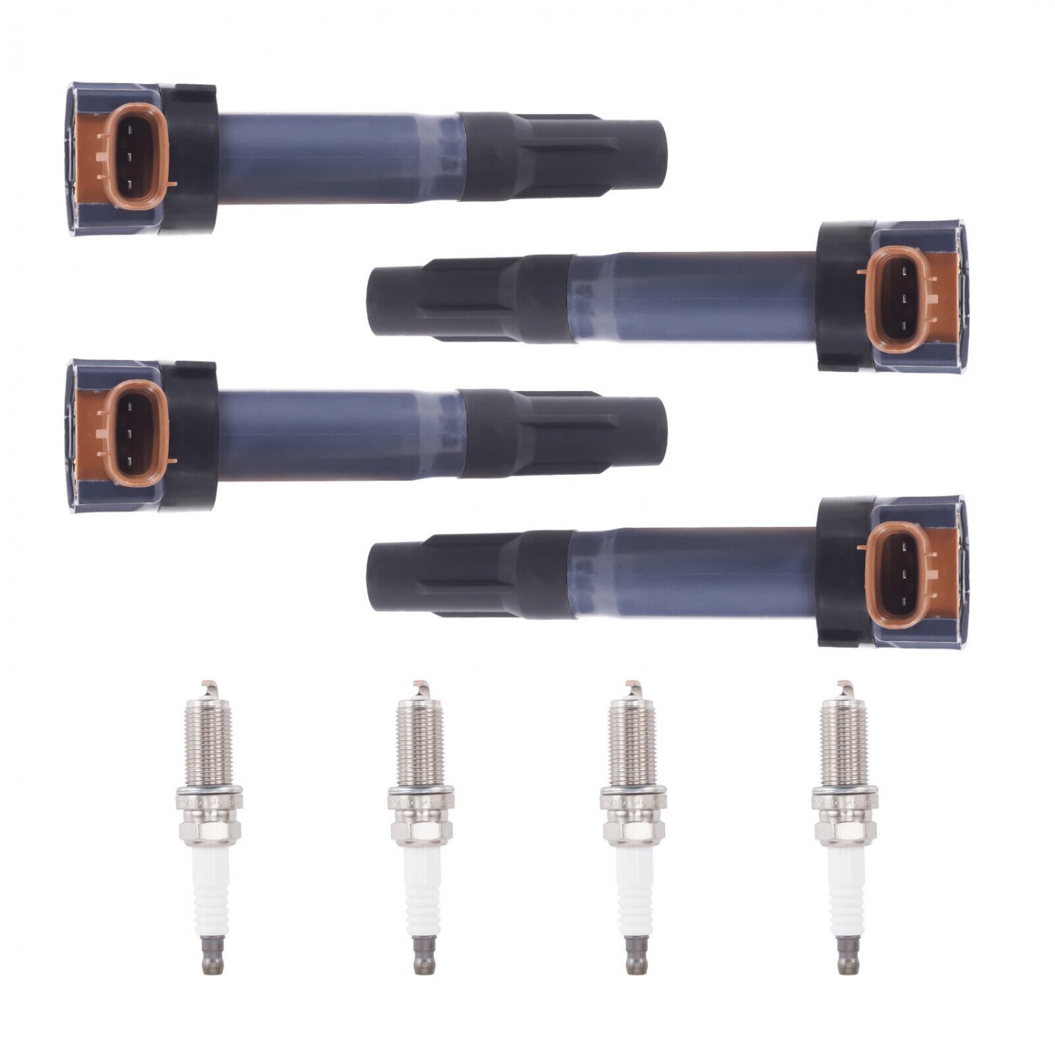 4x Ignition Coil + 4x Spark Plug for Suzuki Grand Vitara Kizashi 2.4L 2009-2013