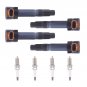 4x Ignition Coil + 4x Spark Plug for Suzuki Grand Vitara Kizashi 2.4L 2009-2013