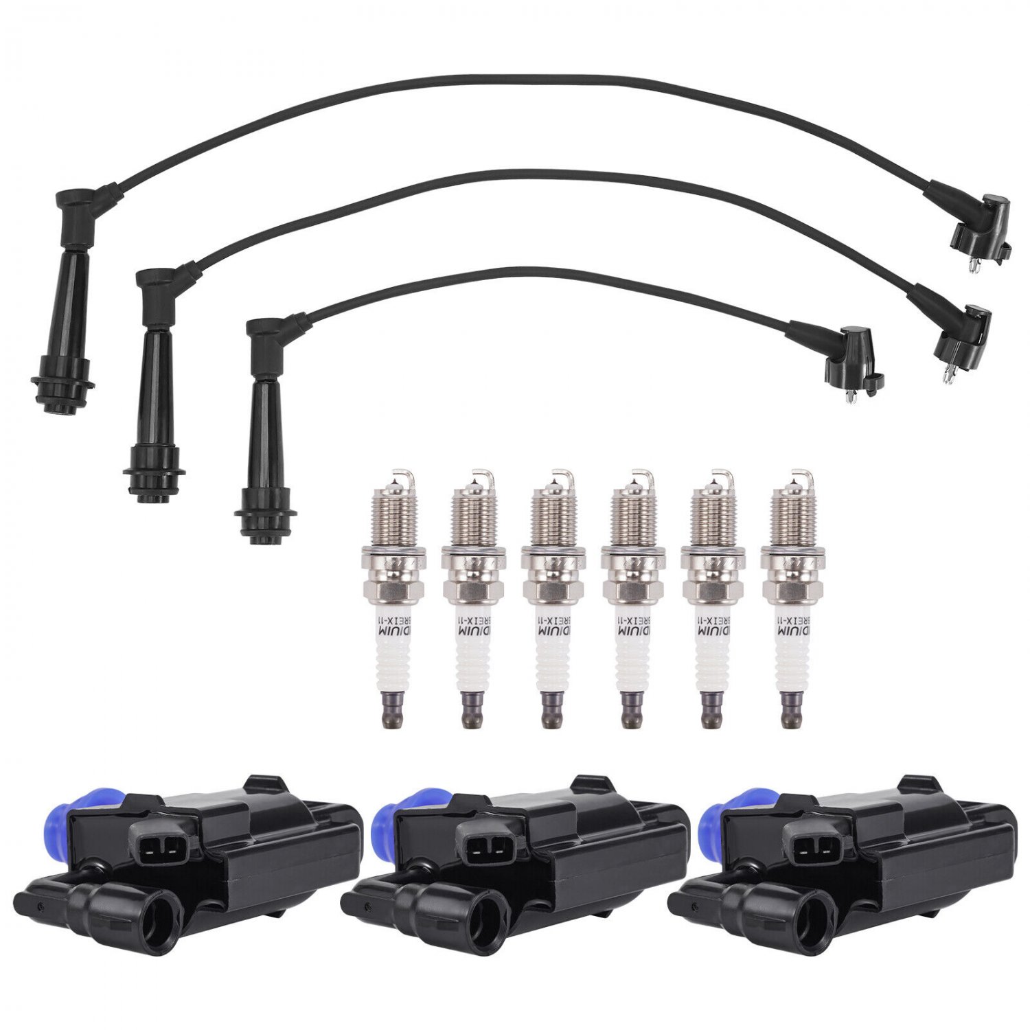Ignition Coil + Spark Plug + Wire Set for Lexus GS/IS/SC300 3.0L l6 90919-02216
