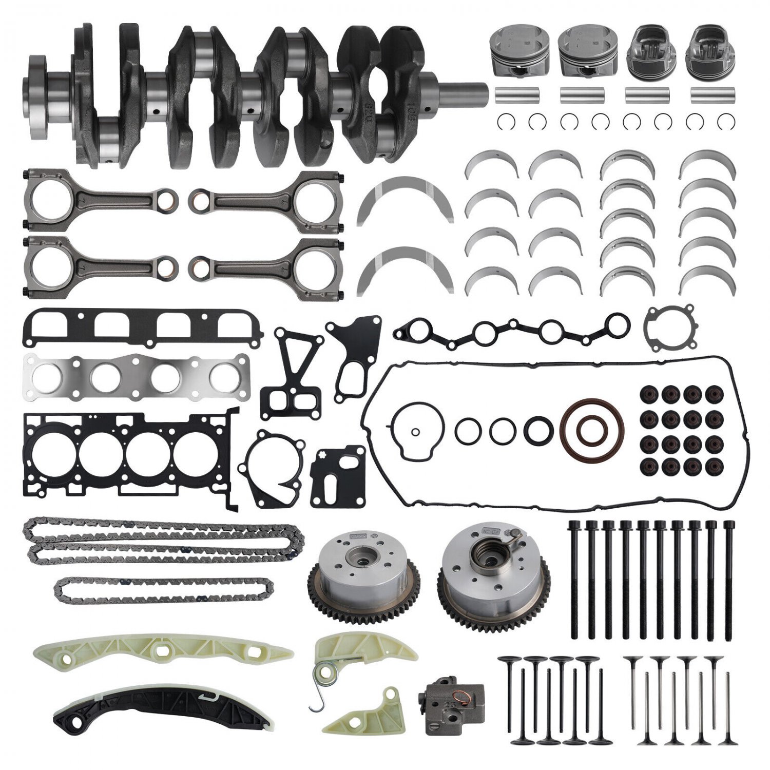 G4KF 2.0T Engine Rebuild Kit Crankshaft Con Rods Timing for Hyundai KIA 17-21