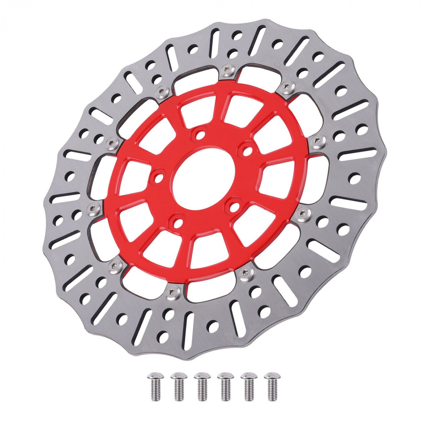 Floating Front Brake Rotors for Harley-Davidson Touring 08-19 Dyna 06-17 New Red