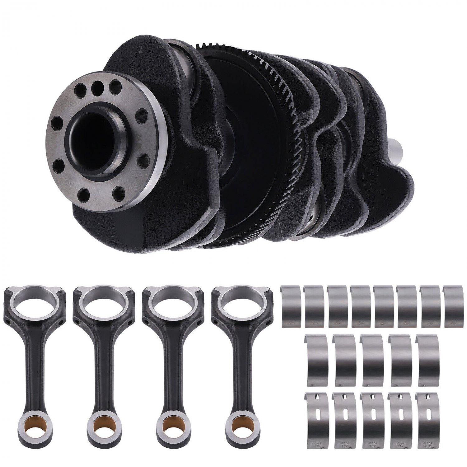 M270 M274 2.0 Engine Crankshaft & 4Pcs Con Rods & Bearings Set For Mercedes-Benz