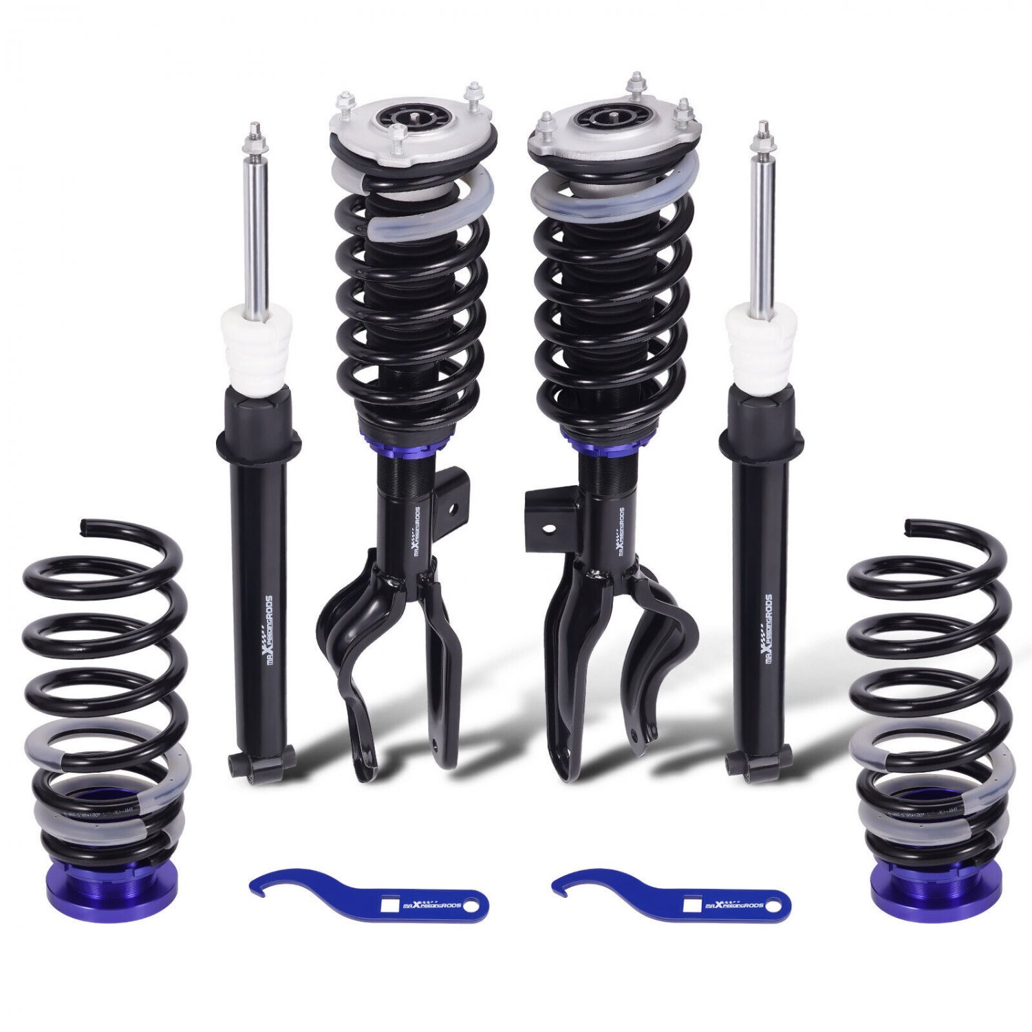 MaXpeedingrods Front & Rear Struts + Spring Assembly for Tesla Model 3 AWD 17-24