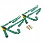 2x Universal 4 Point 2" Racing Seat Belts with Buckle Green Safty Harness Kit