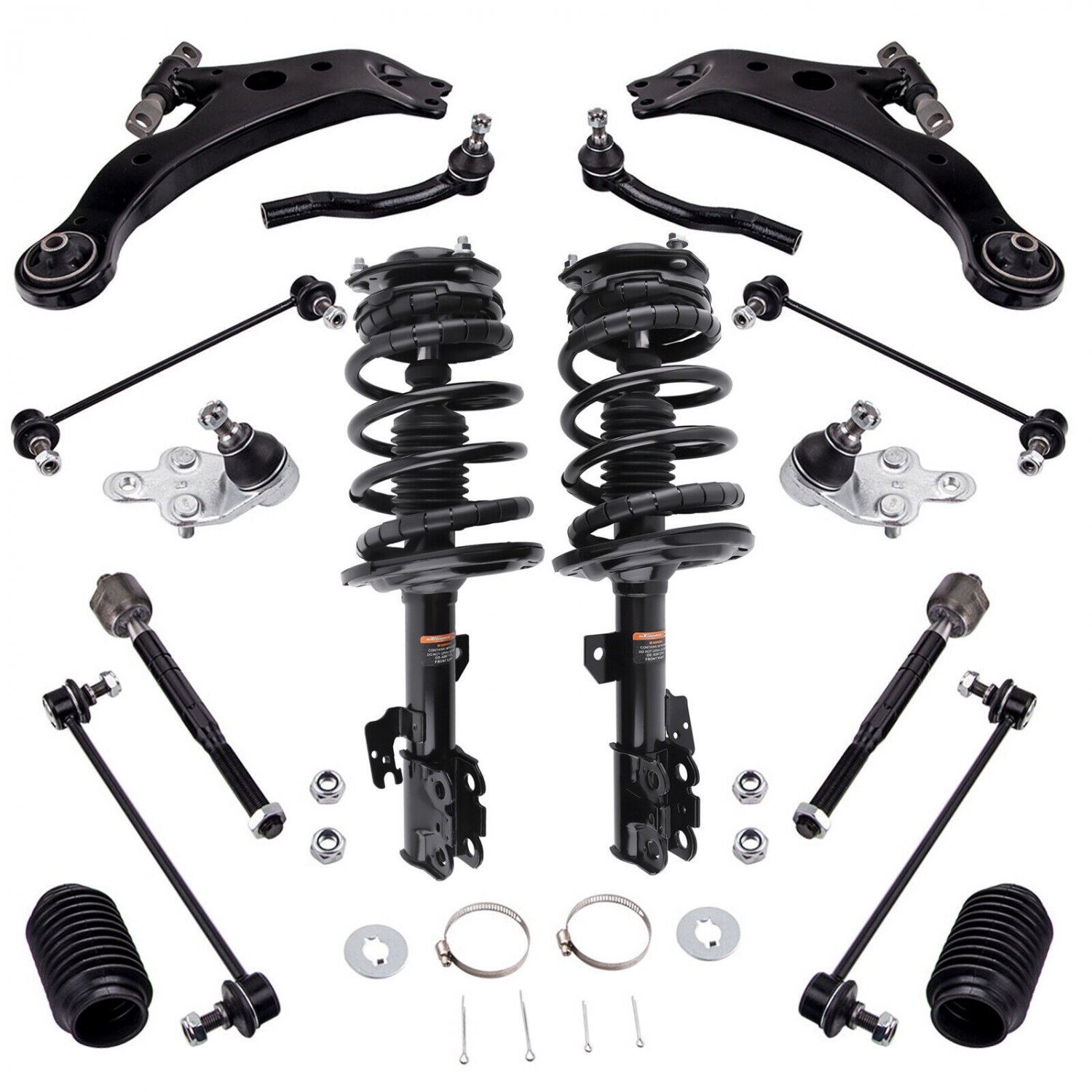 Front Struts w/ Coil Spring + Lower Control Arms For Toyota Camry 2007-2010 2011