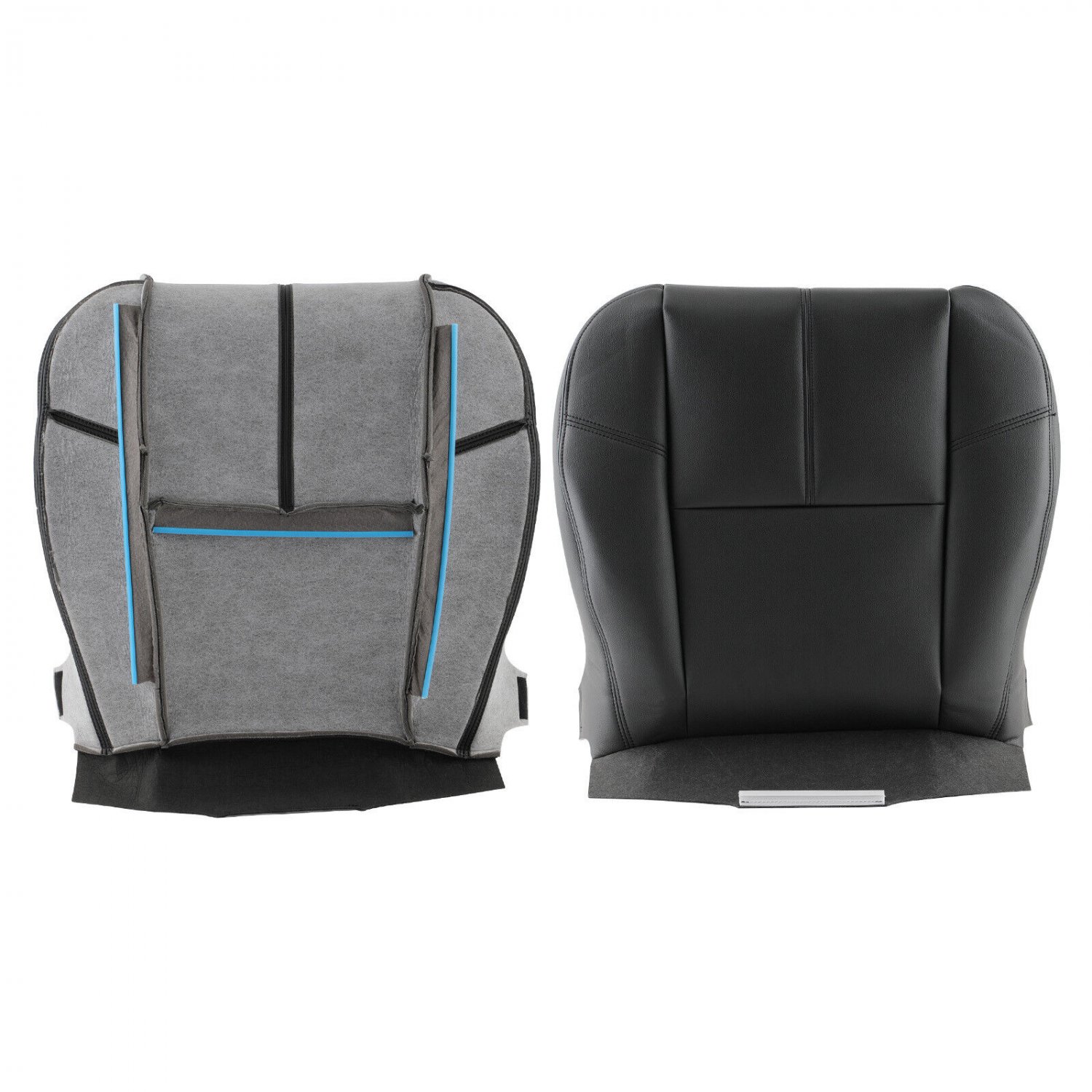 Driver+Passenger Side Leather Seat Cover Kit for Chevy Silverado 2007-2014