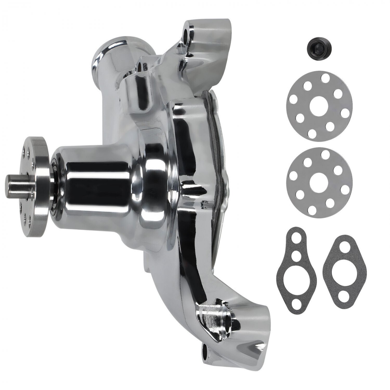 Water Pump for Small Block Chevy SBC 283 305 327 350 400 Chrome High Volume