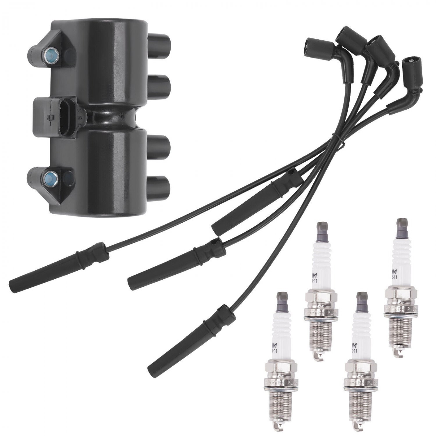 Ignition Coil & Spark Plug & Wire Set for Chevrolet Aveo Optra 2004-2008 4805507