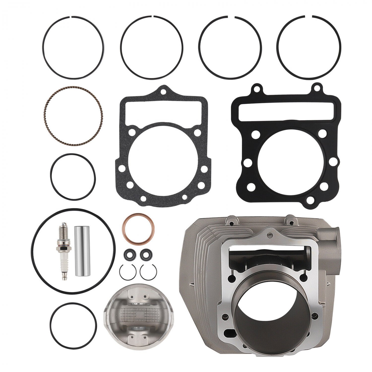 Cylinder Jug Piston Gaskets Top End Kit for 1989-2005 Kawasaki Bayou 300 KLF300C