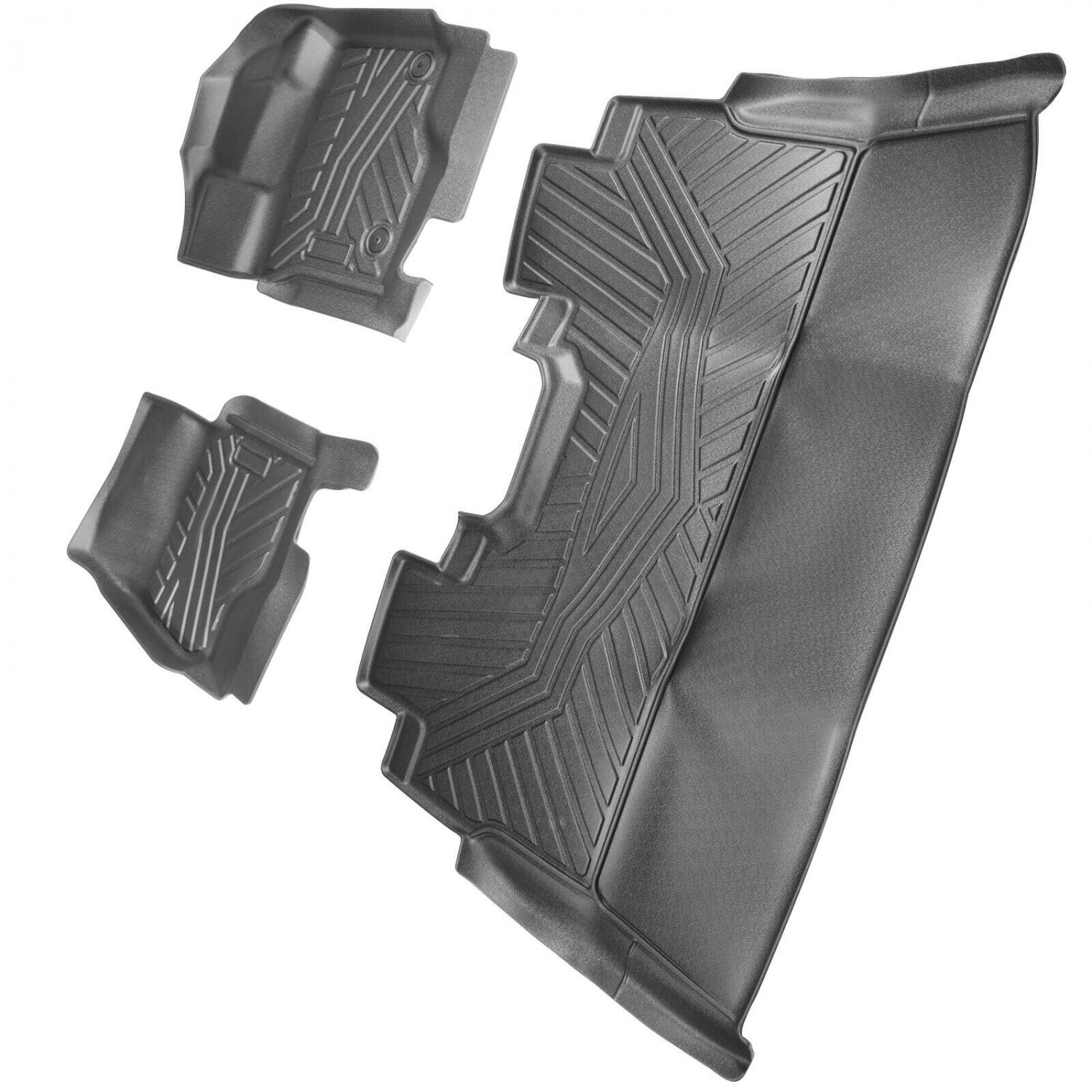 TPE Waterproof 2 Row Floor Mat Liners for Ford F150 Super Crew Cab 2015-2024