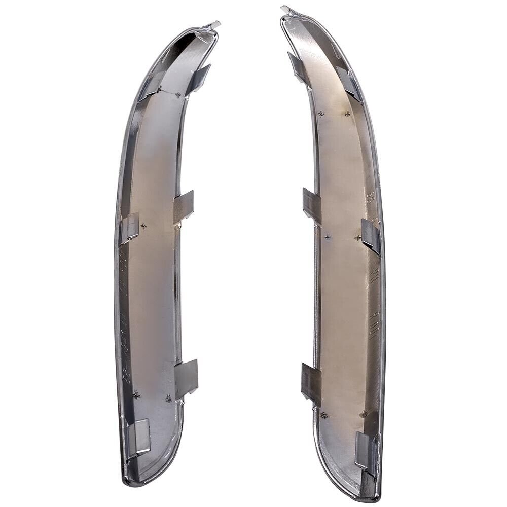 2Pcs Silver Chrome Bumper Trim Front Left & Right for Chrysler 300 S 2012-14