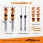 Coilover Suspension Strut Kit For Volkswagen VW Golf R GTI MK7 15-19 Adj. Height