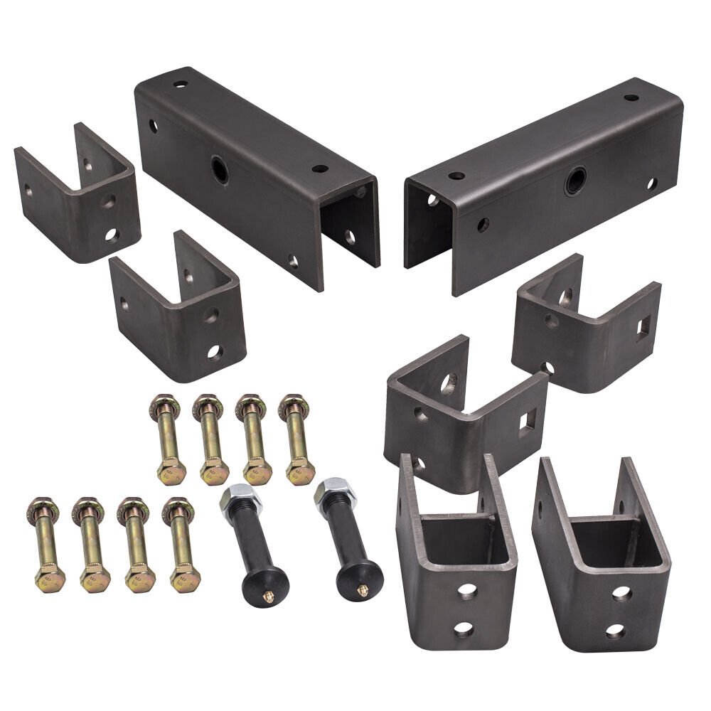 Tandem Axle Hanger Kit Set fit 2" Wide Slipper Spring Heavy Duty for Trailer
