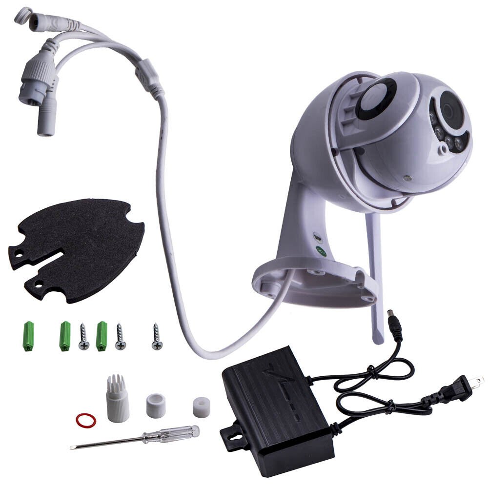Wireless 1080P IP CCTV Camera Outdoor 5Pcs Zoom PTZ Security IR Wall Mount