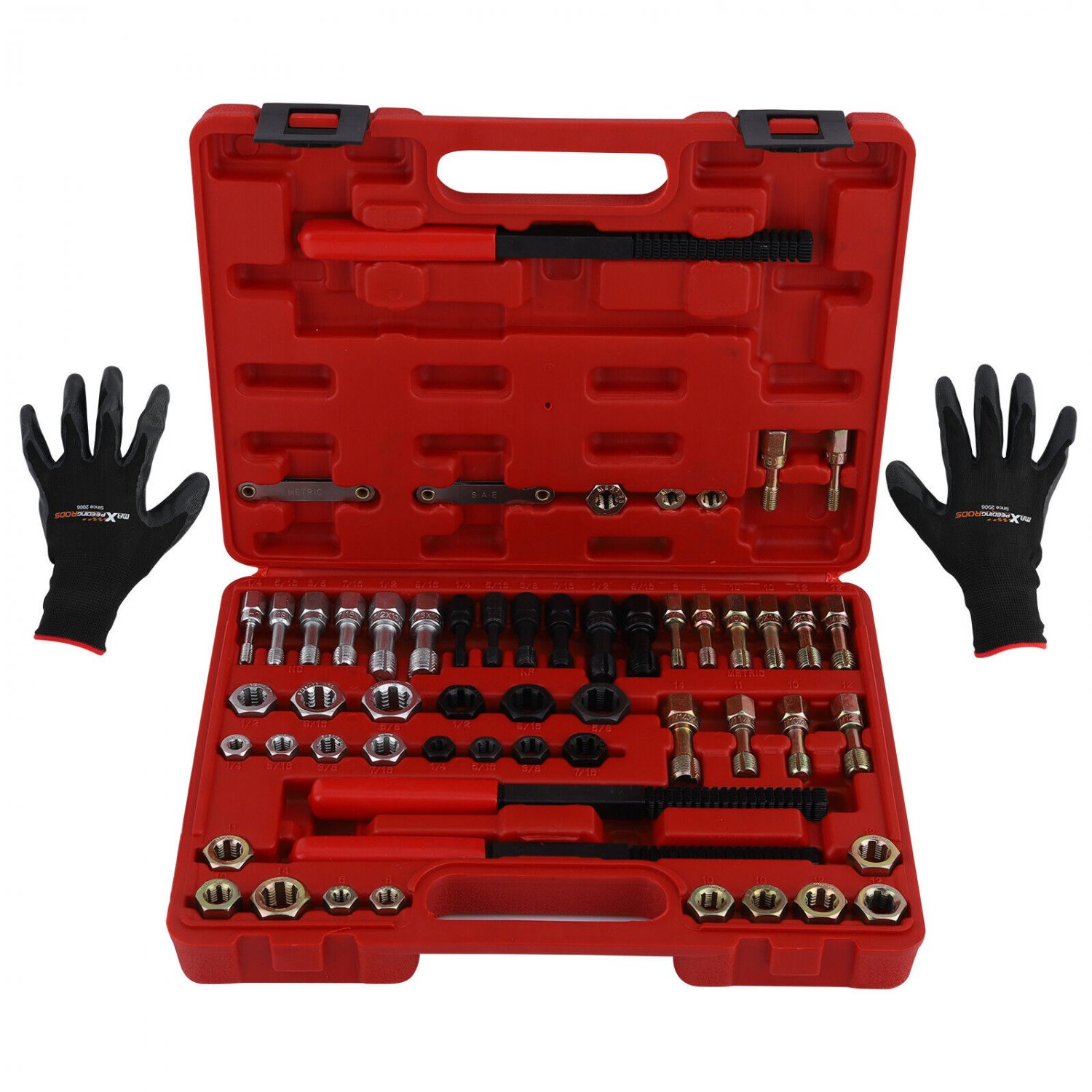56x Thread Restorer Kit, Rethread Repair Tool UNC UNF & MetricThread Chaser Set