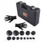 13pc Grooved Locknut Socket Set 1/2" dr. Internal Teeth 18 - 80mm 60mm Long Deep