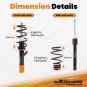 Coilovers Shocks Struts For VW Golf GTI MK5 A5 03-08 MK6 A6 08-11 Jetta 06-11