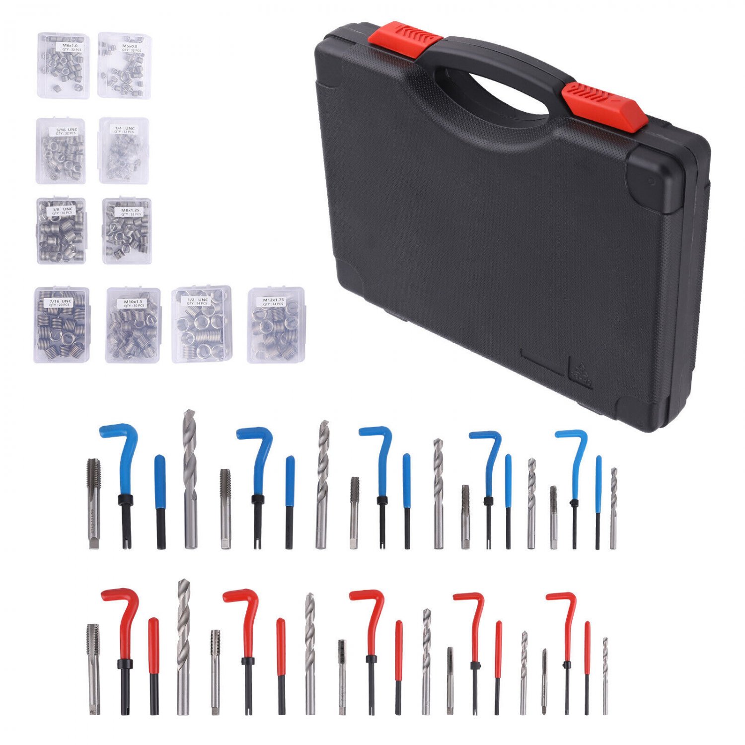 320PCS Thread Repair Kit SAE and Metric Rethreading Tool Kit M5  M6  M8 M10 M12