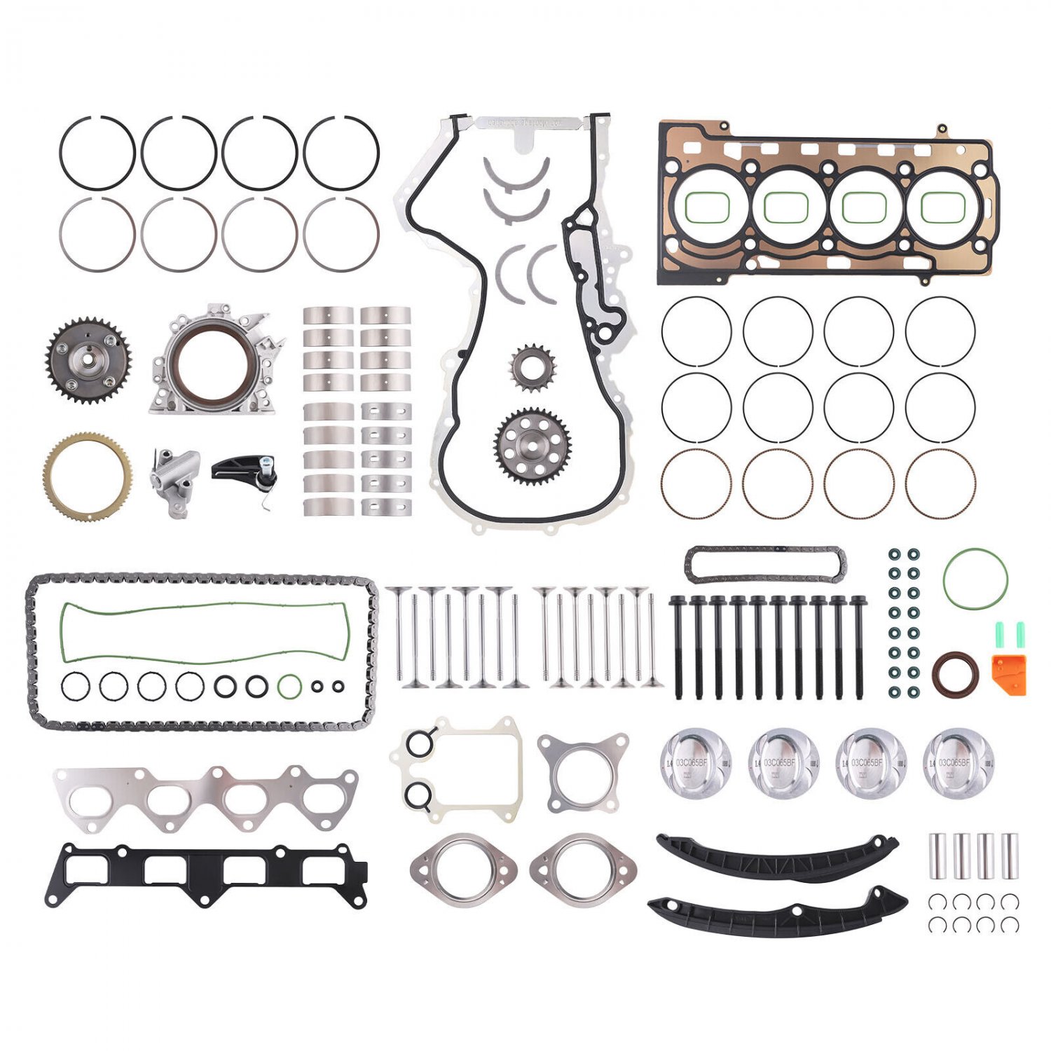Engine Overhaul Rebuild Kit For VW AUDI 1.4 TSI CAV CTH &Atilde;�19mm Pistons EA111