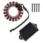 Stator Coil & Voltage Regulator Rectifier For Harley Electra Glide FLHT 2006-08