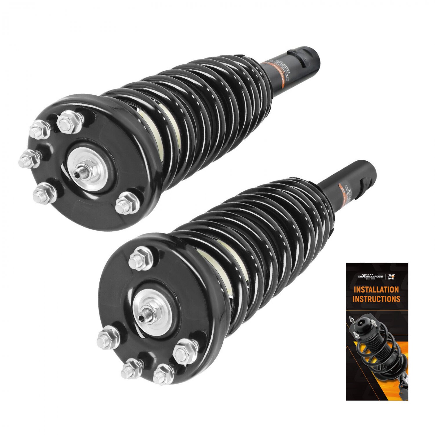 2x Front Struts w/Coil Springs Assembliy For Honda Accord 2003 2004 2005-2007