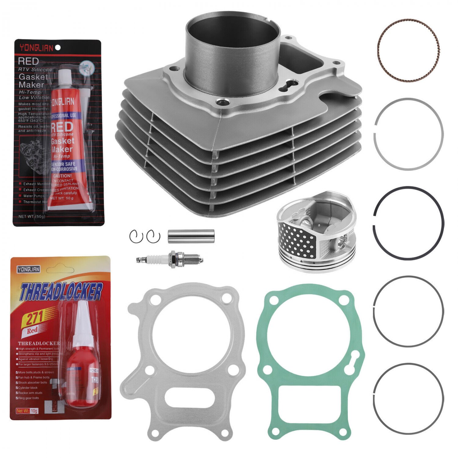 Cylinder Jug Piston Top End Kit For Honda TRX250EX 250X Recon 250 72mm Big Bore