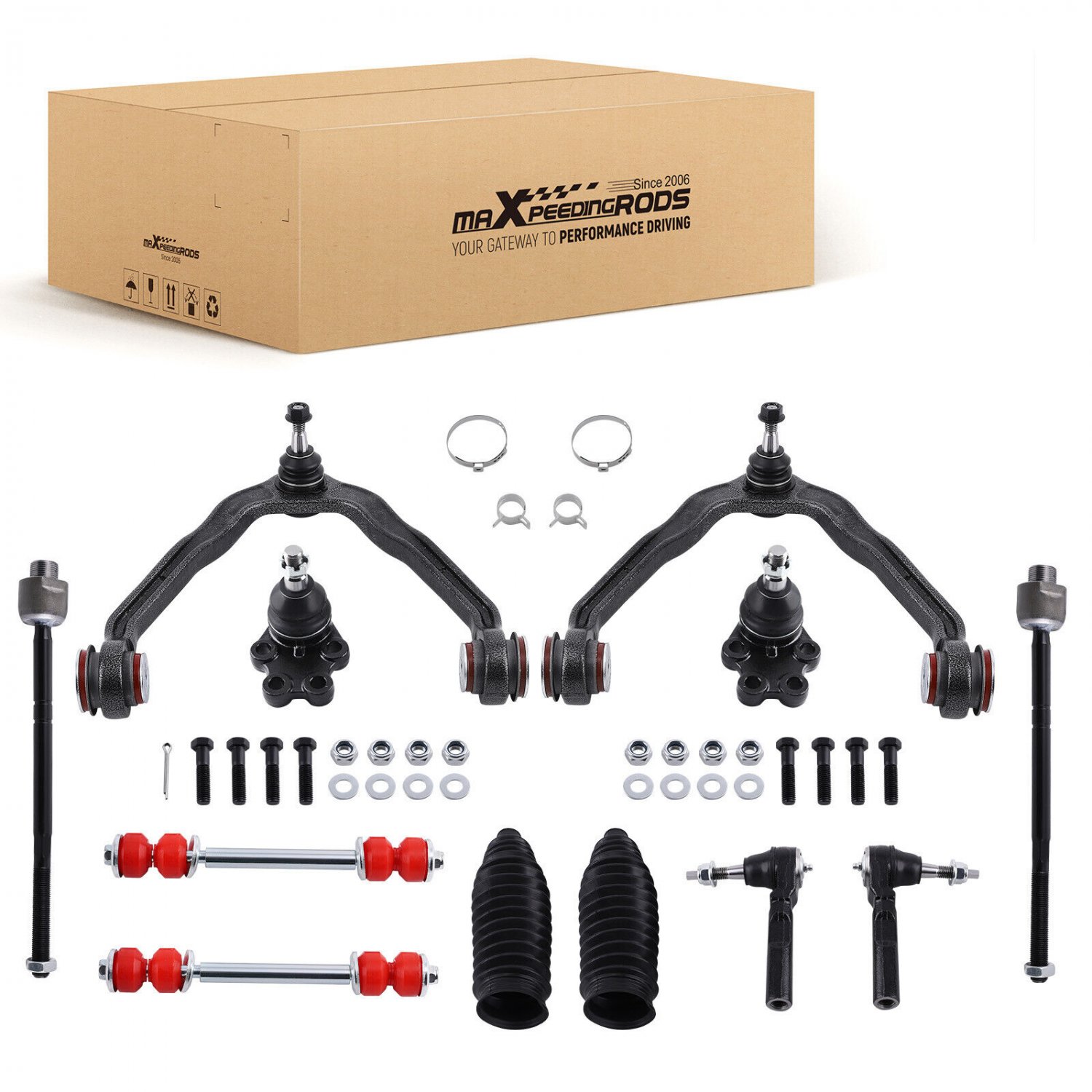 12x Front Upper Control Arm Sway Bar Kit for Chevy Silverado GMC Sierra 1500 RWD