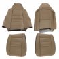 Driver & Passenger Seat Cover Tan for Ford F-250 F-350 Super Duty Lariat 02-2007