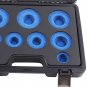 9X 1/2" 3/4" Drive Grooved Lock Nuts Socket Set With External Teeth KM4-KM12