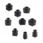 9X 1/2" 3/4" Drive Grooved Lock Nuts Socket Set With External Teeth KM4-KM12