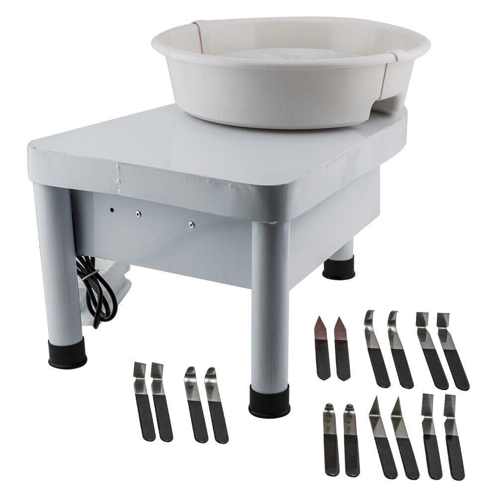 1 Set 280W 9.8" Pottery Wheel & Shaping Tool Set Ceramic Machine Art Craft DIY.