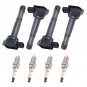 4PCS Set Ignition Coil & Spark Plug for Honda Civic Accord CR-V Element 2.0/2.4L