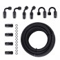 20Feet 6AN Stainless Steel Braided Fuel Line+10Pcs Push Lock Fitting Hose Kits