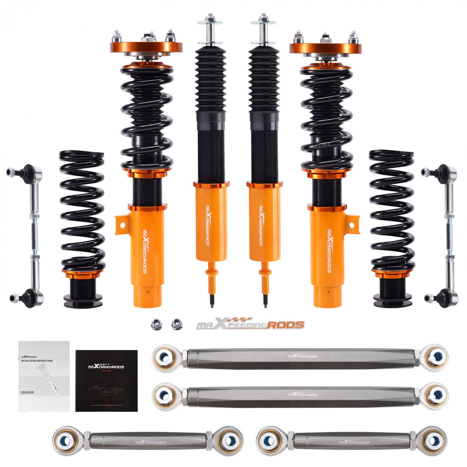 MaXpeedingrods Coilover & Rear Camber Toe Arm Kit For BMW E90 E92 328i RWD 06-13