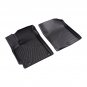 3pcs Floor Mats Liner Black TPE All-Weather for Kia Seltos 2021-2024 Rubber