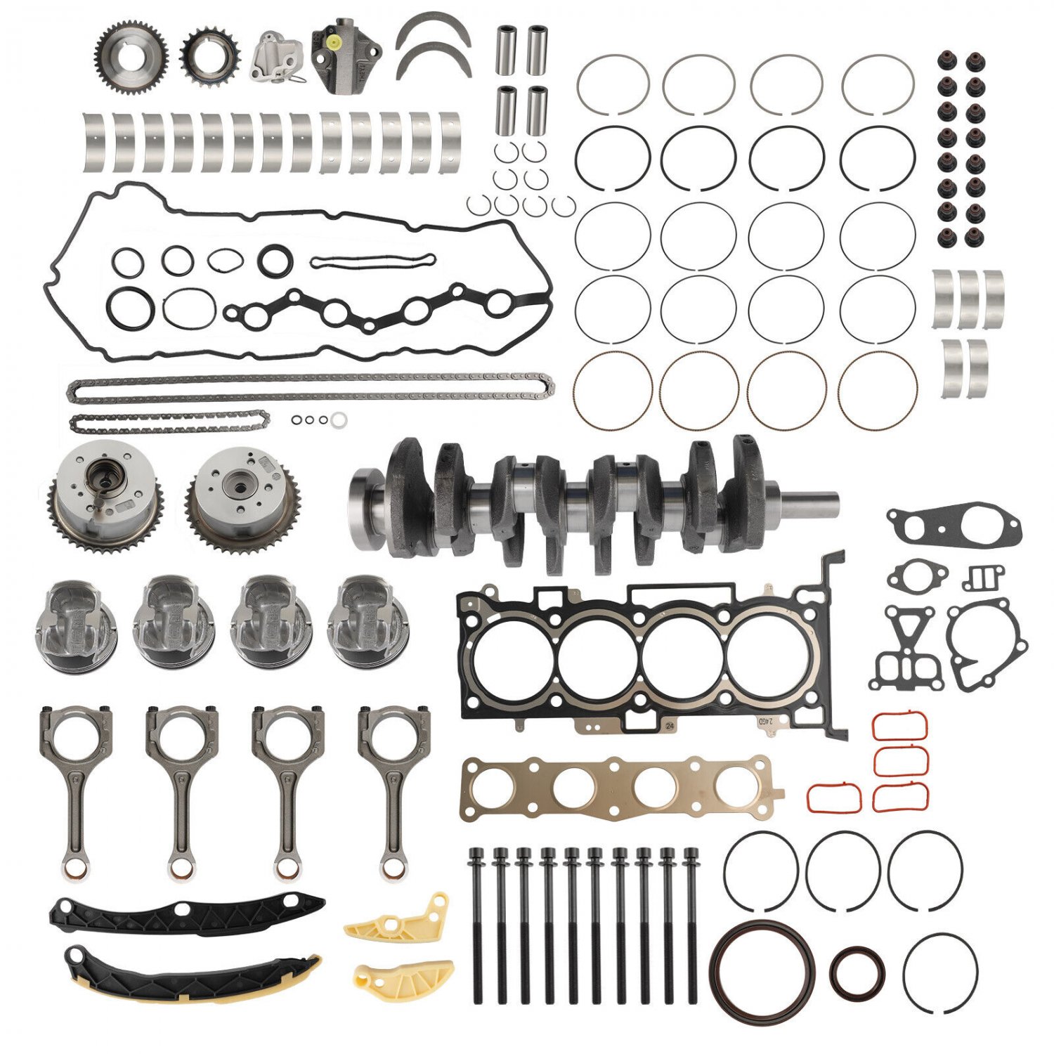 2.4L G4KJ Engine Rebuild Overhaul Kit- Crankshaft & Con Rods For HYUNDAI KIA