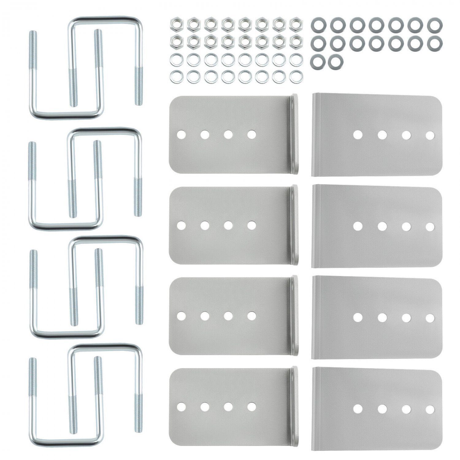 8x Galvanized L-Type Boat Trailer Bunk Bracket Kit Fit For 3 x 3 Crossmember