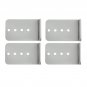 8x Galvanized L-Type Boat Trailer Bunk Bracket Kit Fit For 3 x 3 Crossmember