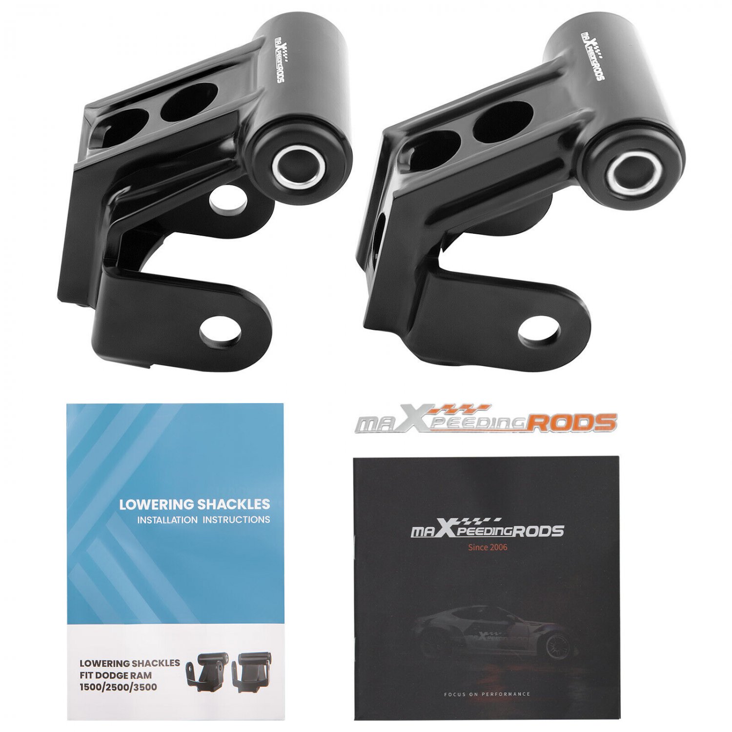 2 PCS 2" Drop Lowering Shackles Leveling Kit for Dodge Ram 2500 3500 03-2013