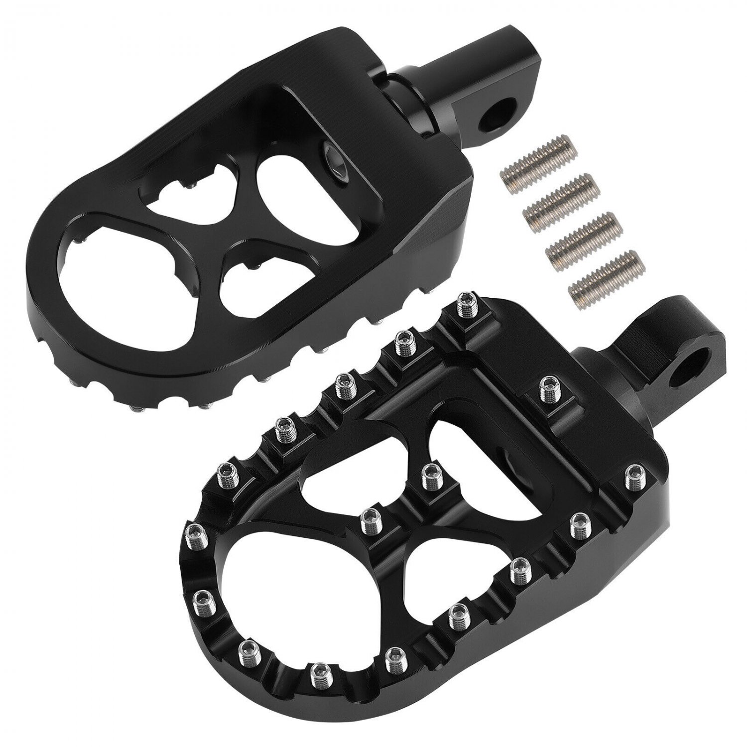 Black MX Style 360&Acirc;&deg; Roating Wide Foot Pegs For Harley Dyna Softail  Iron 883
