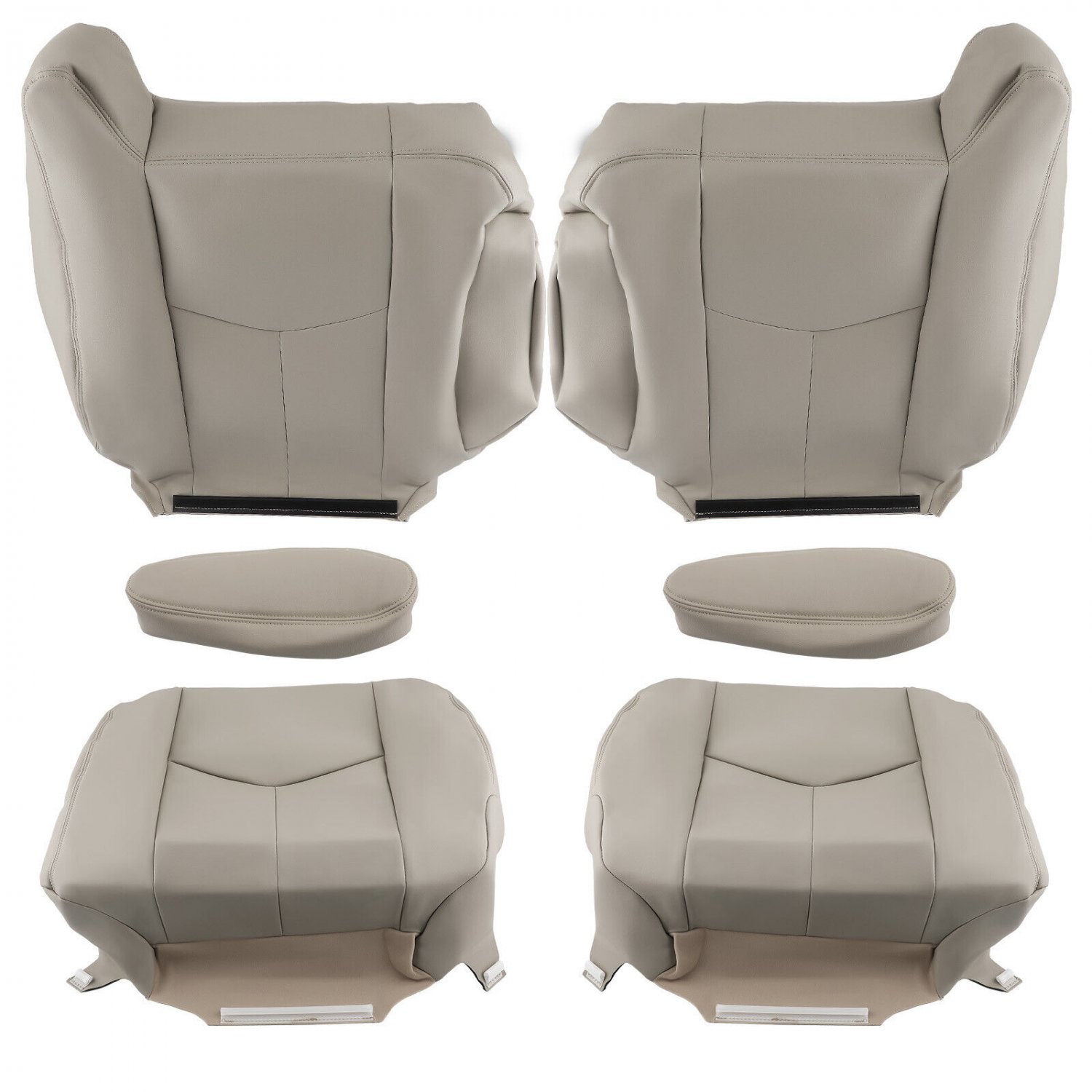 Front Leather Seat Cover Light Tan for Chevy Tahoe GMC Yukon 2003-2005 2006