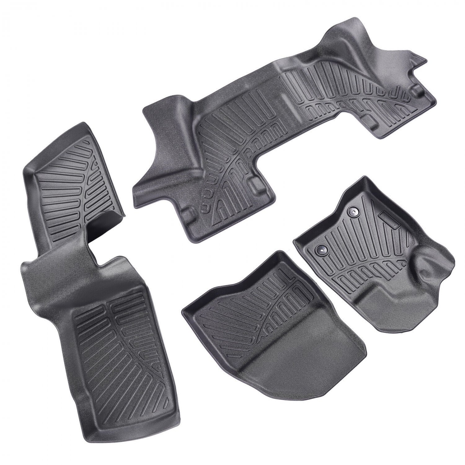 TPE 2 Row Floor Mat Liners for Ford Explorer 2017 2018 2019 Front All Weather