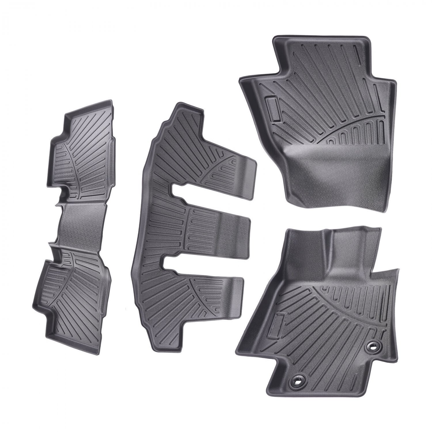4x Cargo Mat Cargo Liner Floor Mats for Toyota Highlander 20-2024 7-Seat Rubber