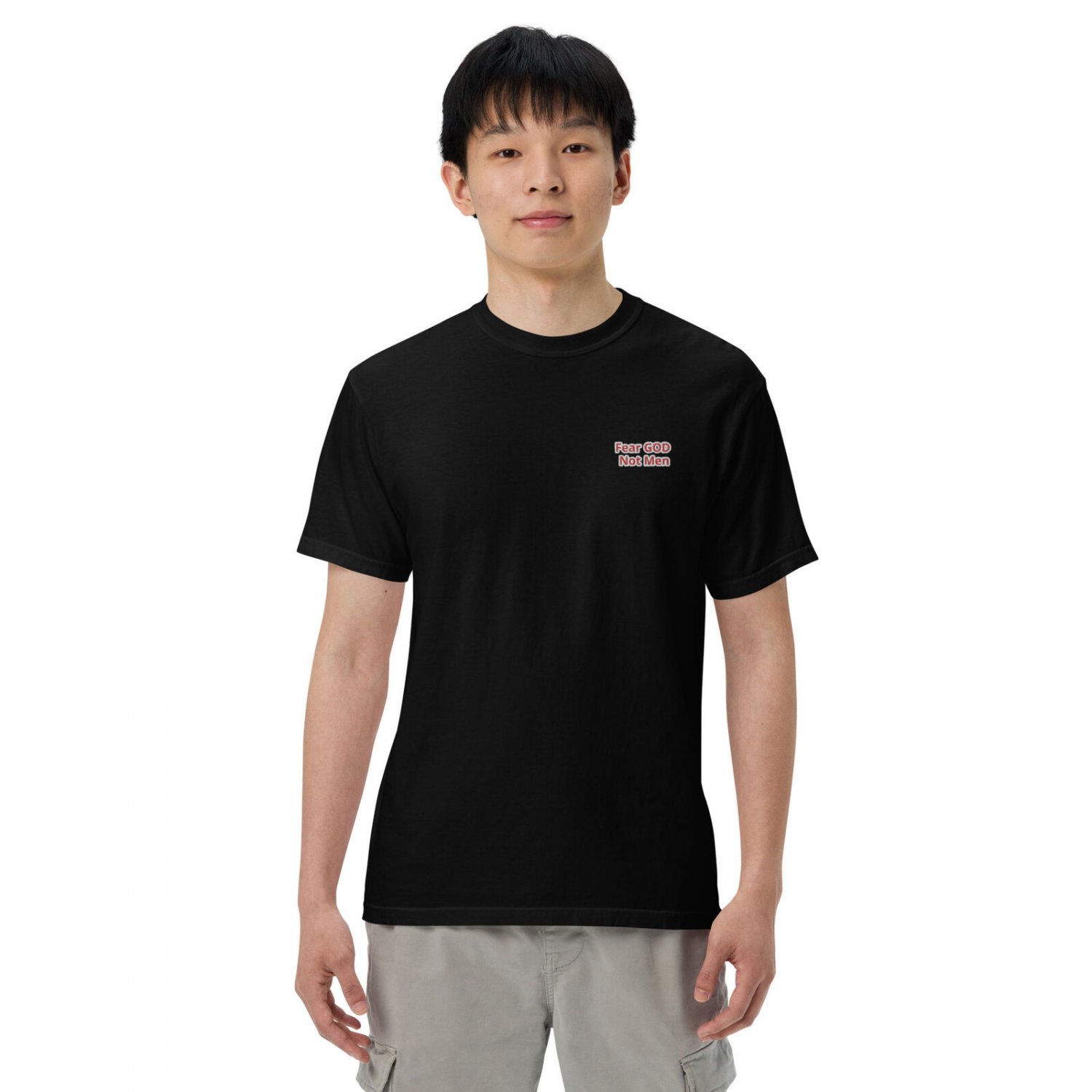 Fear God Not Men -  Men's Garment-Dyed Heavyweight T-Shirt