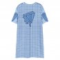 "Blue Diamond Print Graphic" Mini T-Shirt Dress