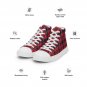Black & Red Plaid Men’s High Top Canvas Shoes