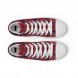 Black & Red Plaid Men’s High Top Canvas Shoes
