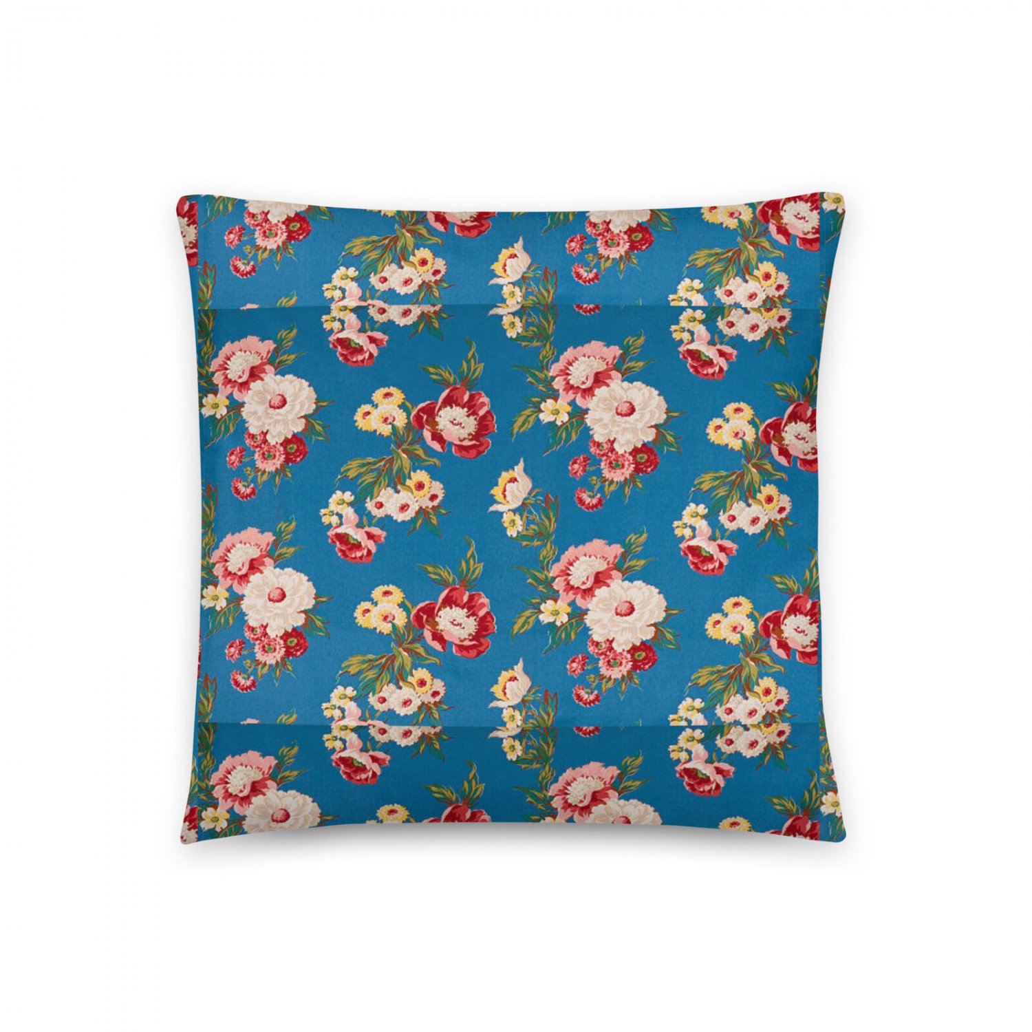 Floral Blue Print Basic Pillow