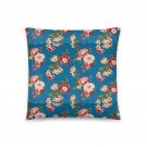 Floral Blue Print Basic Pillow