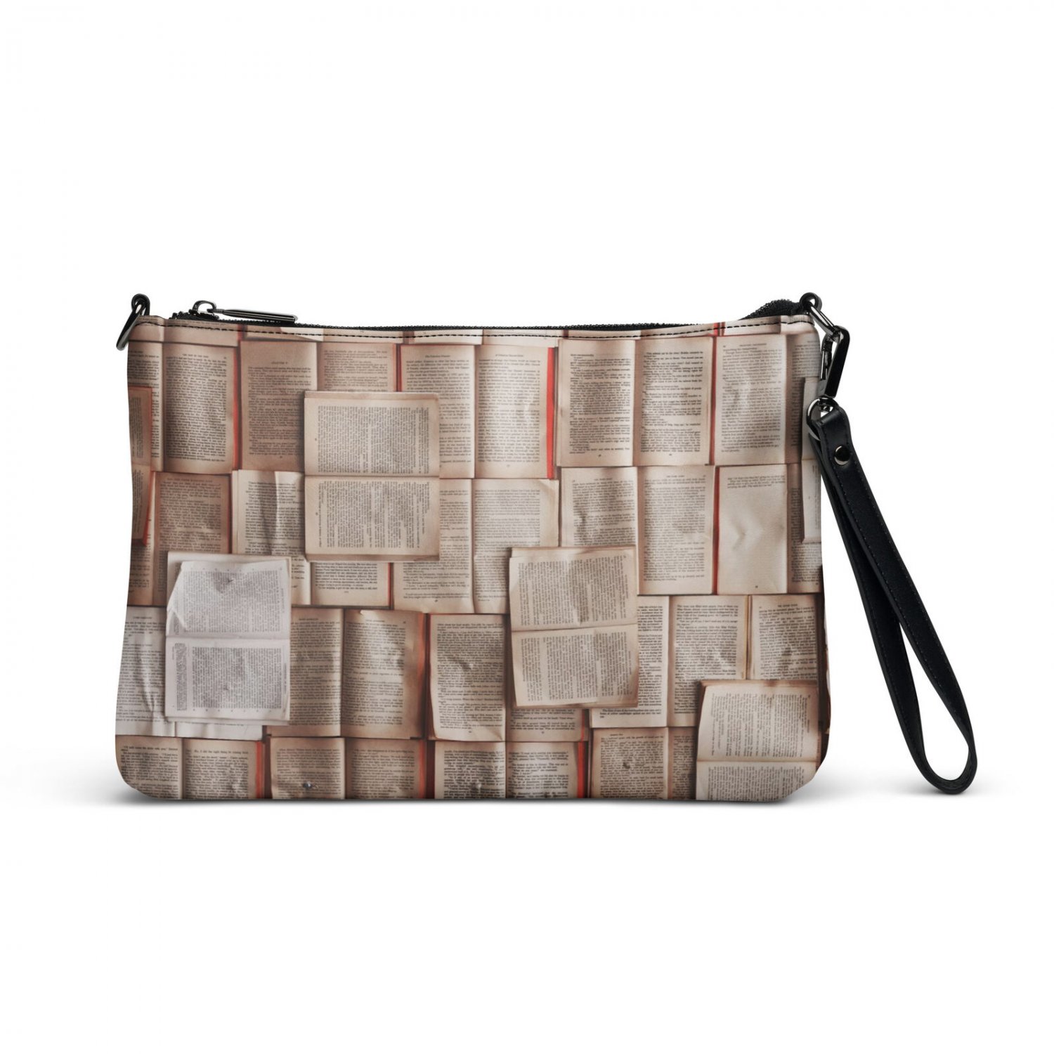 Open Book Print Crossbody Bag